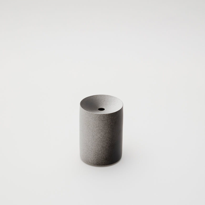 Round Vase in Black by Kueng Caputo