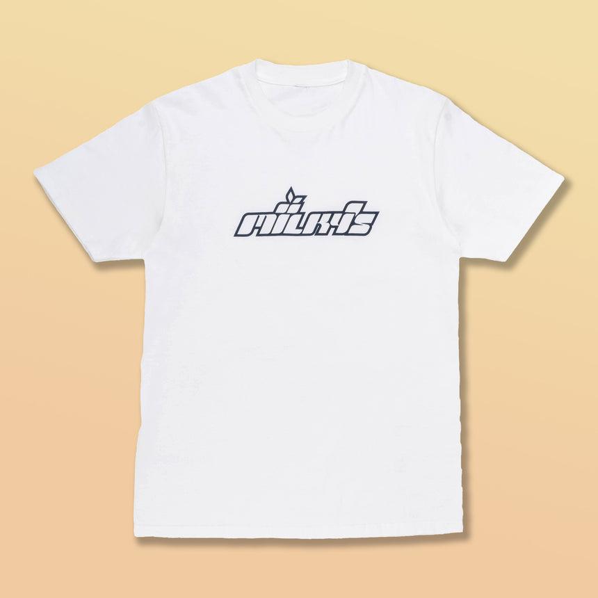 White Logo Tee