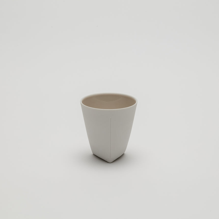 Pink porcelain coffee cup designed by Christian Haas, made in Arita, Japan. High quality, contemporary ceramics.