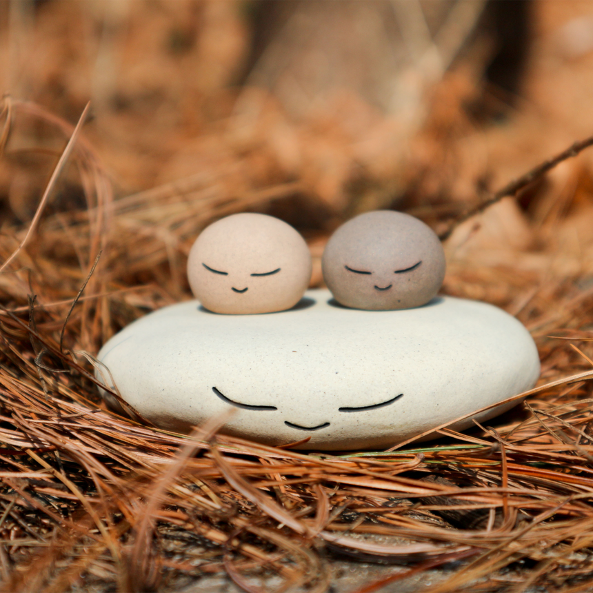 Flat Meditating Stone