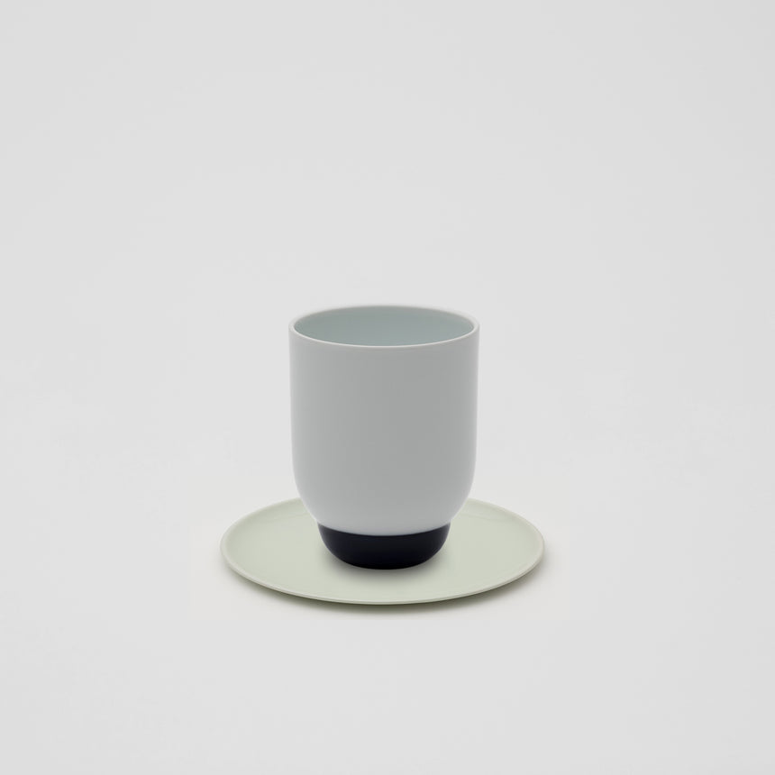 Tall Cup in White and Blue by Pauline Deltour