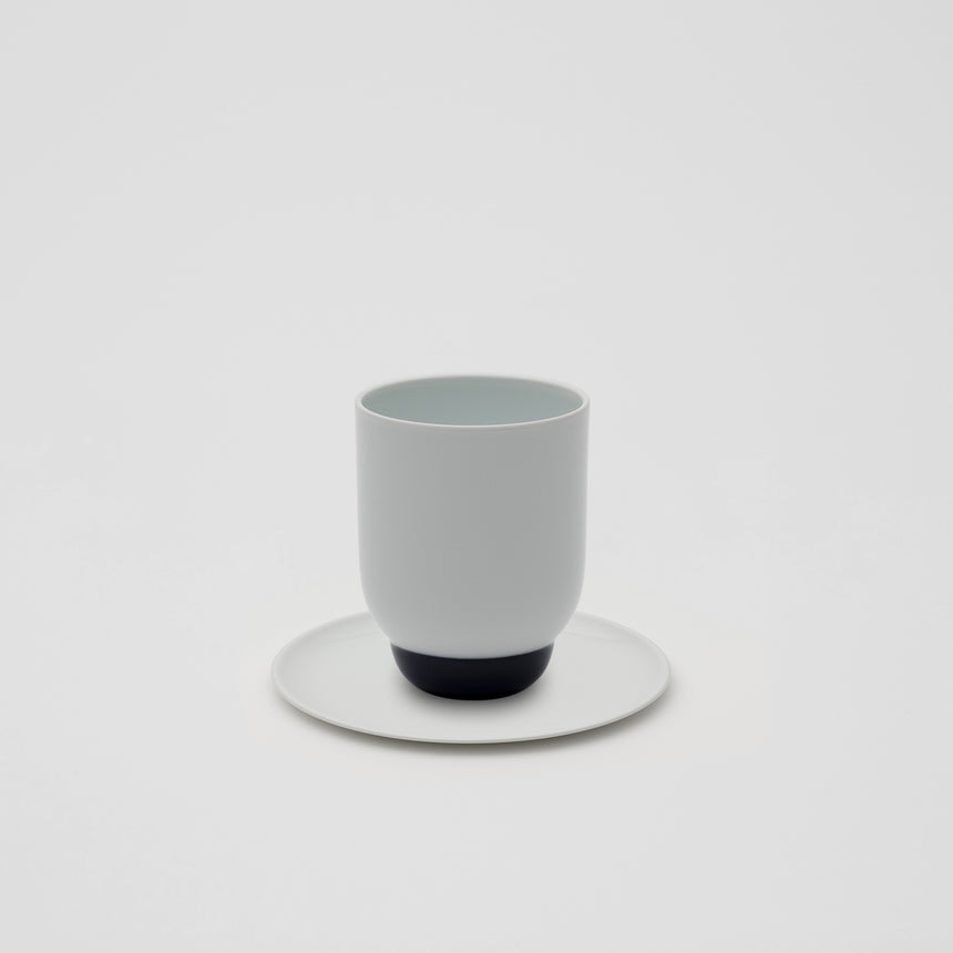 Tall Cup in White and Blue by Pauline Deltour